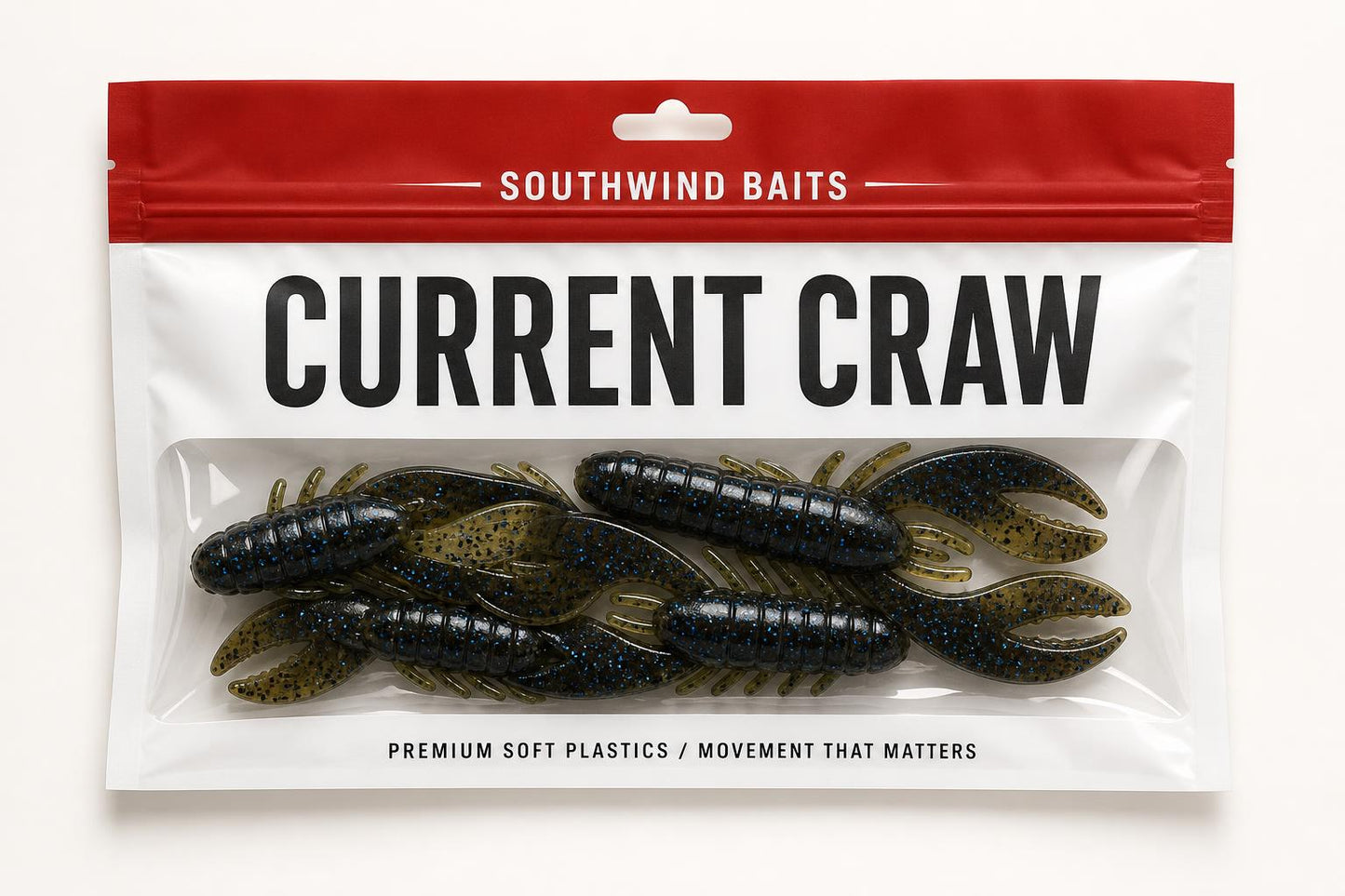 Southwind Baits Current Craw soft plastic bag