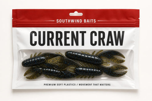 Southwind Baits Current Craw soft plastic bag